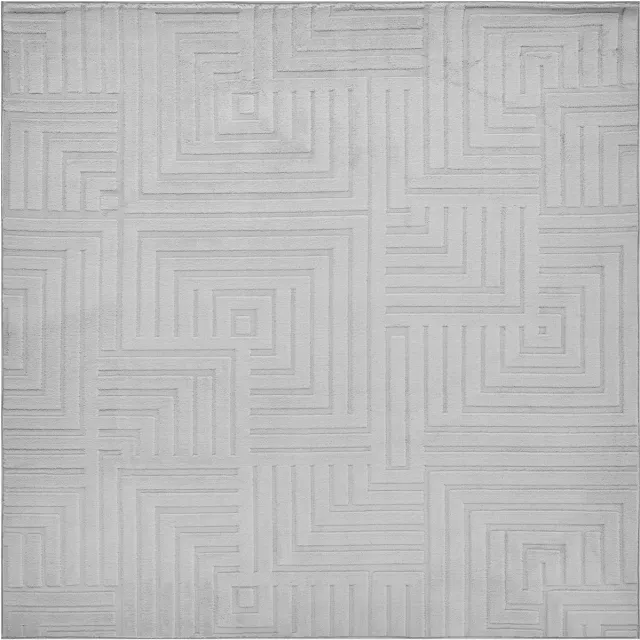 Beliani TAMIREL - Vloerkleed - Grijs - 160 x 160 cm - Jaquard
