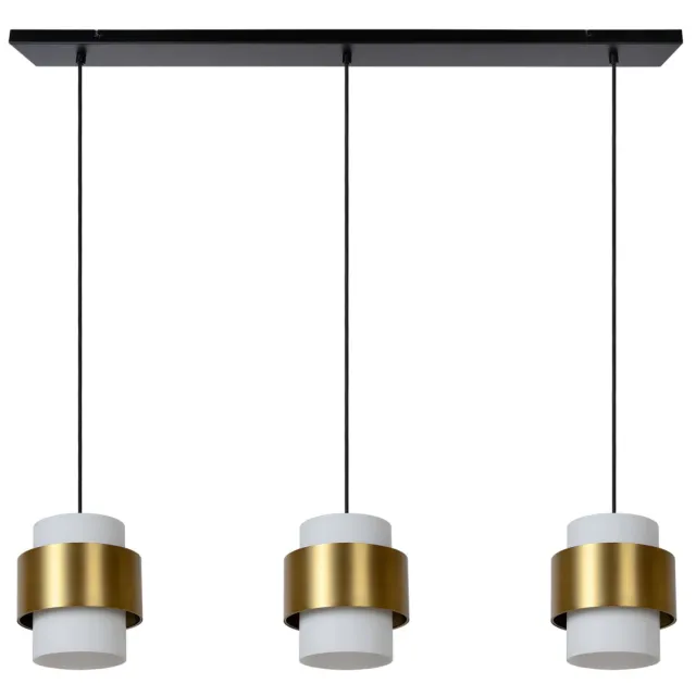 Lucide FIRMIN - Hanglamp - 3xE27 - Mat Goud / Messing