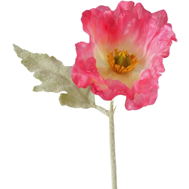 Boltze Steelbloem kunstbloem papaver roze 48 cm