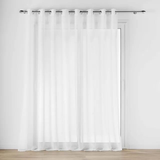 Douceur d intérieur Douceur d'intérieur - Brede vitrage met ringen CARLIN, 300 x 240 cm Wit