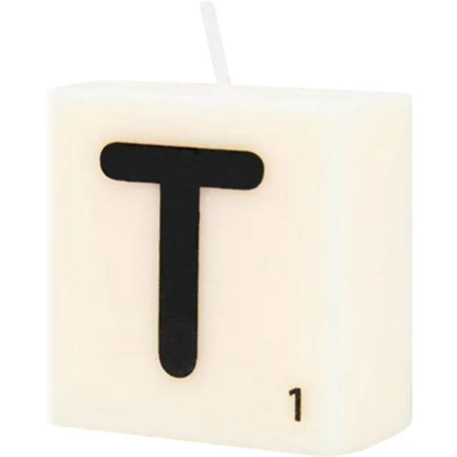 Paper dreams Letter Kaarsje - T zwart wit