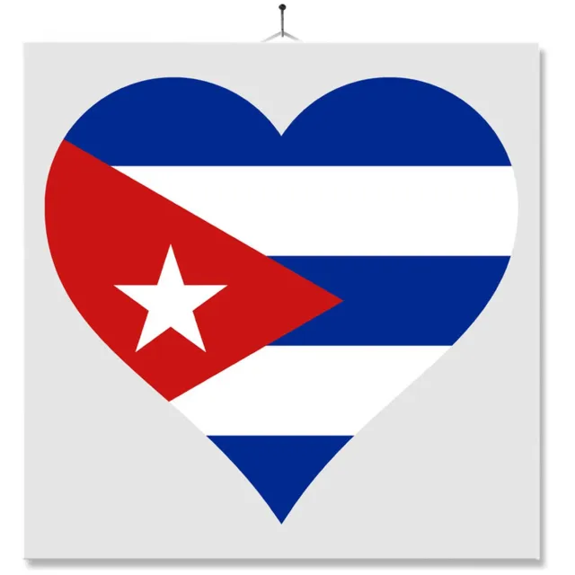 MC Living Tegel Met Opdruk | Hart | Vlag | Cuba Multi-Color