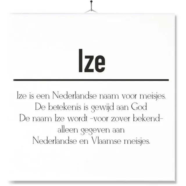 MC Living Tegel Met Opdruk | Betekenis | Kado | Cadeau | Met Naam - Ize Multi-Color