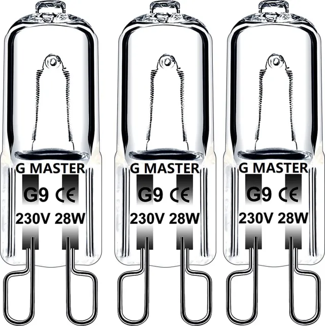 G Master PRO G9 Halogeen lichtbron - 230V - Dimbaar - 28w (vervangt 40W) - Halogeen lamp -(3 STUKS) Helder