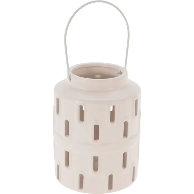 Home & Styling Collection Home Styling Collection - Lantaarn voor kaars, metalen handvat, 10 x 13 cm - ecru