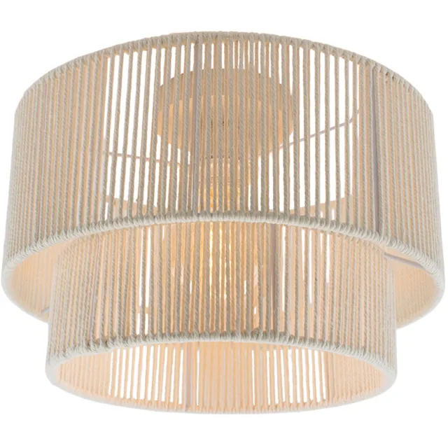 Olucia SELENA - Plafondlamp - Crème / Beige - Vorm: Rond