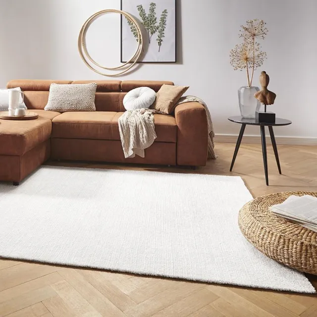 Mint rugs Effen vloerkleed - Supersoft crème 80x150