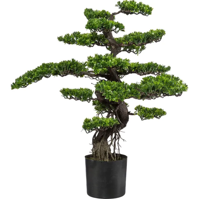 Kopu Kunstplant Bonsai 75 cm - in zwarte Pot - Bonsai boompje Groen