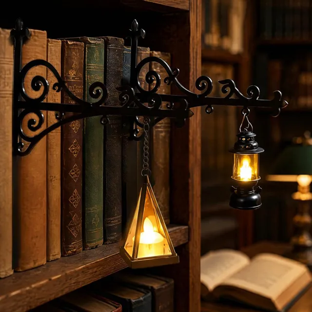 Flintry Boekensteun 2 stuks - Boekensteun met Lamp - Metalen Boekenstandaard - Boekenkast leeslampjes - Boekenhouder - Boeksteun - Book Holder - Geschikt voor Boekenplank, Leeshoek en Bureau zwart