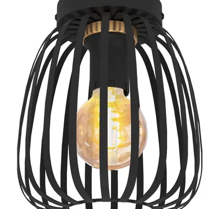 EGLO Plafondlamp Pocicas Zwart Zwart;Goud