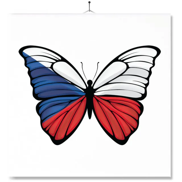 MC Living Tegel Met Opdruk | Vlinder | Vlag | Tsjechie Multi-Color