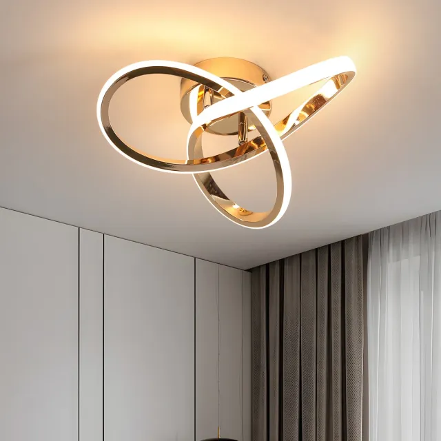 Haobosic Gouden klaver plafondlamp 25x25cm 22W drievoudige temperatuur