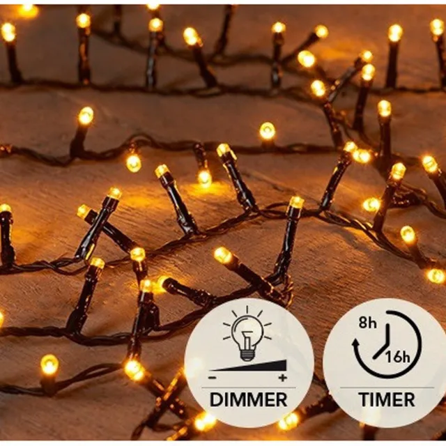 Anna's Collection Kerstverlichting - 20 m - warm wit - 900 leds - met timer en dimmer