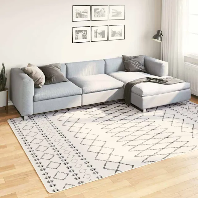 vidaXL Vloerkleed wasbaar 190x300 cm zwart en wit, foto 2