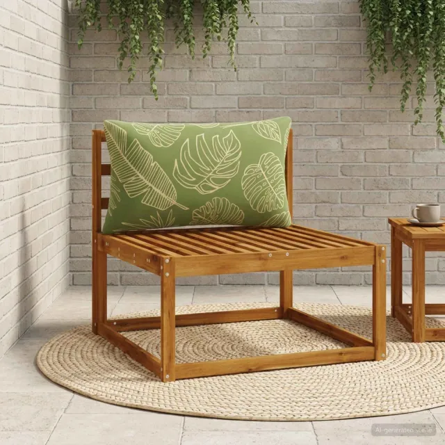 vidaXL Rugkussen PUTTEN 100% Polyester Bladontwerp 70 x 40 x 15 cm Groen