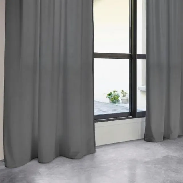 Atmosphera Gordijn 260x140cm - Kant en klaar met ringen - Donkergrijs
