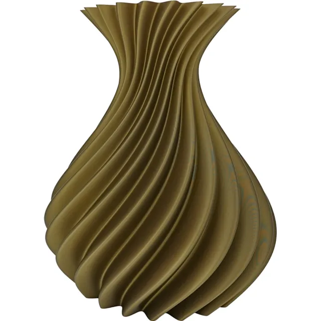 Lovora Veluro design vaas – Decoratieve vaas - Brons - 3d geprinte vaas – geschikt voor droogbloemen - 25CM