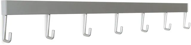 STAS picture hanging systems STAS Wandrek / Kapstok – 60cm - Aluminium - universeel ophangrek en kapstok voor jas, tas en accessoires