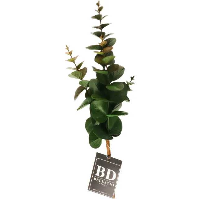 Bellatio Design Kunstplant takken Eucalyptus Bella - 3x - 38 cm - groen - decoratie bladgroen