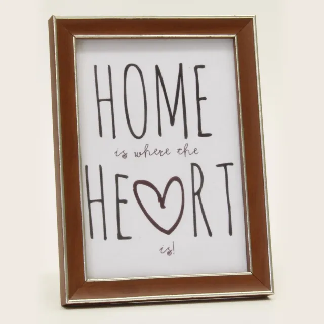 Deknudt Frames Houten fotolijst met zilveren bies voor foto 10x15 lichtbruin