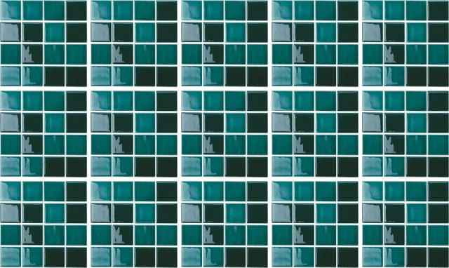 Ulticool Plaktegels - Zelfklevende Tegels - 15x15 cm - Ulticool - Mozaiektegels - Stenen Groen Wand Mozaiek - 15 stuks - Decoratie Sticker Tegels - Plakfolie Tegelstickers - Sticktiles Meubelfolie - Badkamer - Keuken - Lente voor Binnen
