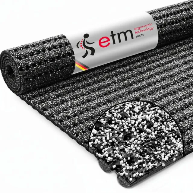 Floordirekt Deurmat - Tegen gladheid - Granulaat gecoat - Grijs - 120 x 500 cm