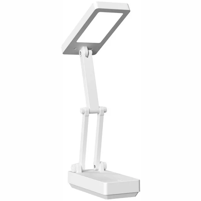 GelldG Draadloze LED-bureaulamp - Opvouwbaar - Bureaulamp met aanraakbediening - Nachtlampje - Dimbaar - 3 lichtstanden - Oplaadbaar via USB - Geschikt voor slaapkamer, lezen en studeren wit