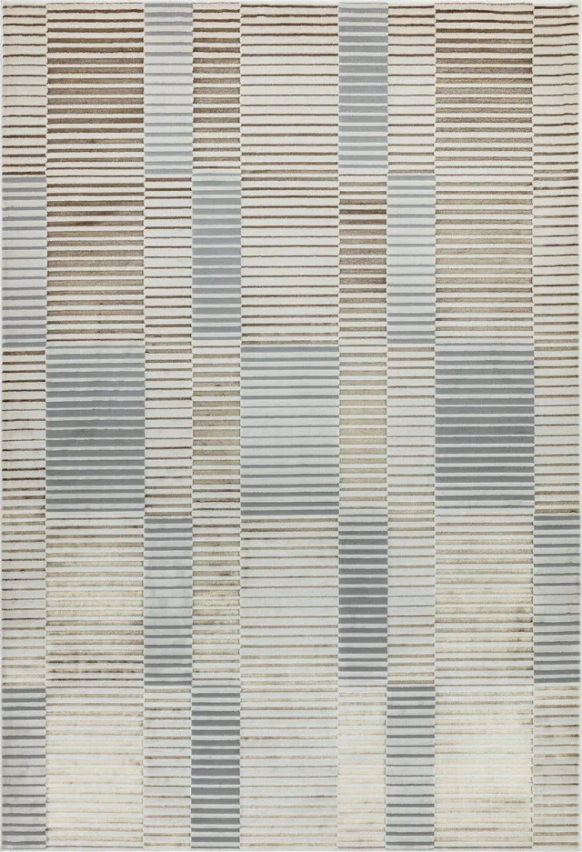 Eazy Living Easy Living - Aurora-Ripple Vloerkleed - 160x230 - Rechthoek - Laagpolig Tapijt - Modern - Blauw, Grijs