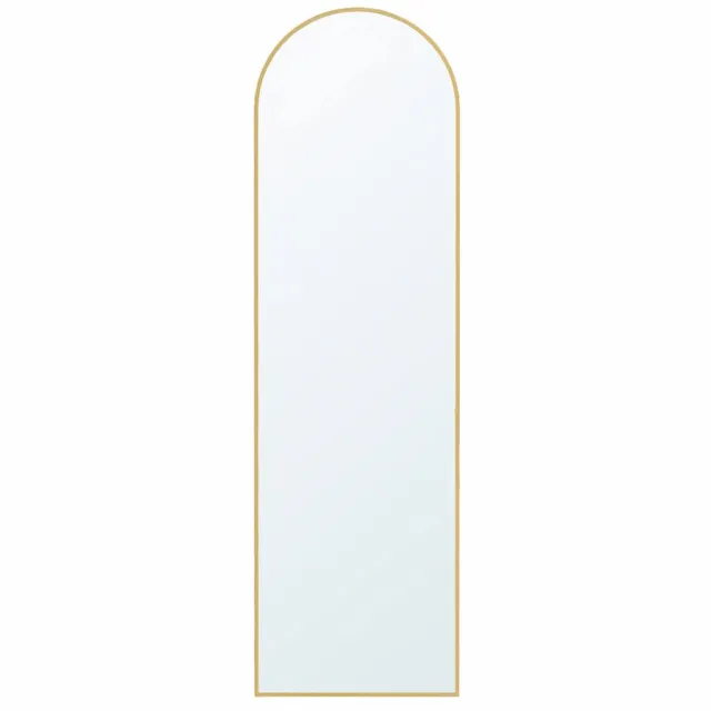 Songmics Spiegel - Spiegel staand - Aluminium Frame - Veilig Hardglas - Voor Slaapkamer Woonkamer Garderobe Lichtgoud