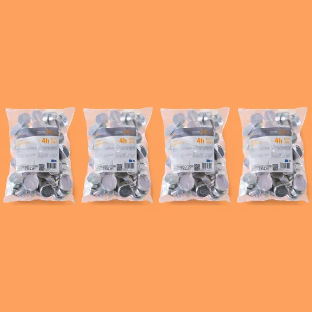 Cosy&Trendy Voordeelpakket Waxinelichtjes / Theelichtjes - 200 stuks - Geurloos - 4 uur brandduur - Ø 3,7 cm wit