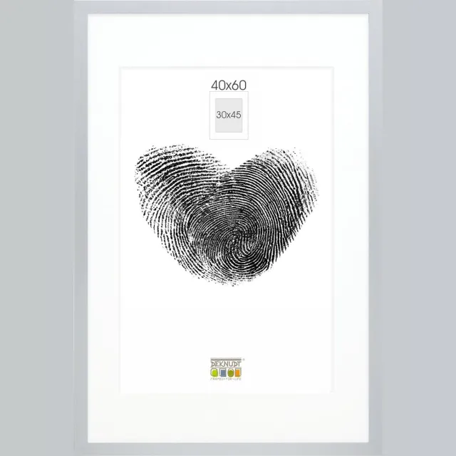 Deknudt Frames fotolijst - zilver met passe-partout - 30x45 / 40x60 cm