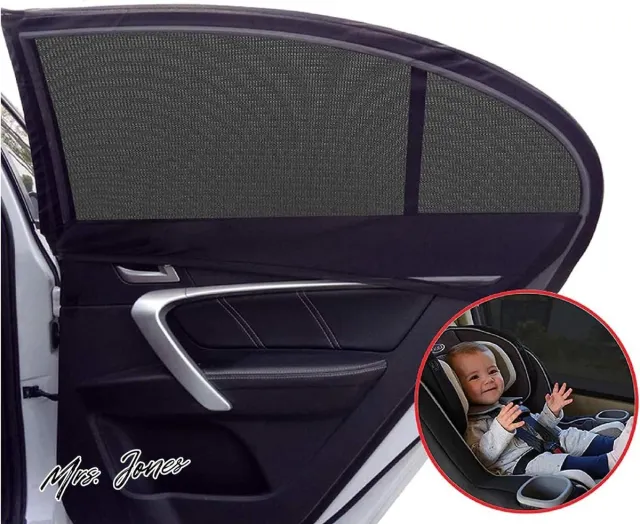 Mrs. Jones Multifunctionele zonwering verstelbare auto's isoleren ultraviolette stralen insectenbaby's ademende netgordijnen zwart XL . Raambekleding, zwart, L, Zwarte raamafdekking, zwart