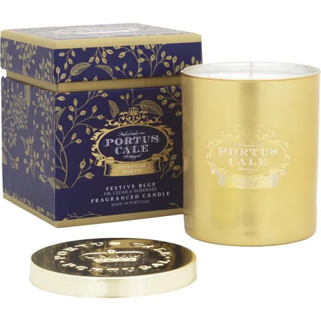 Castelbel Portus Cale Festive Blue - geurkaars - OP=OP blauw en goud