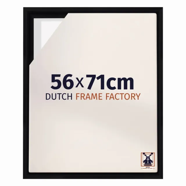 Dutch Frame Factory Baklijst 56x71 cm - Zwart Mat - Geschikt voor Canvasdoek - MDF Baklijst Lausanne