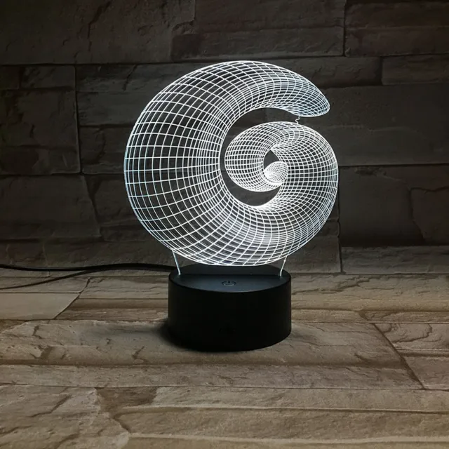 MC Living 3D Led Lamp Met Gravering - RGB 7 Kleuren - Illusie