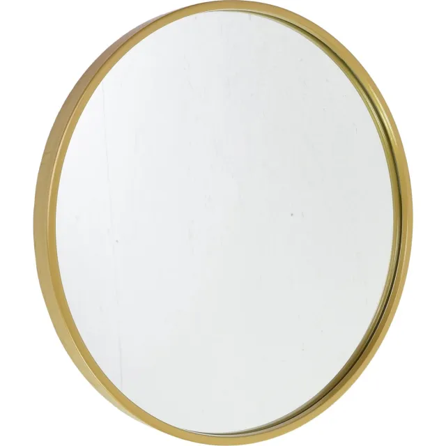 Fragix Boston wandspiegel rond - Goud - Metaal - Ø45cm - Industrieel