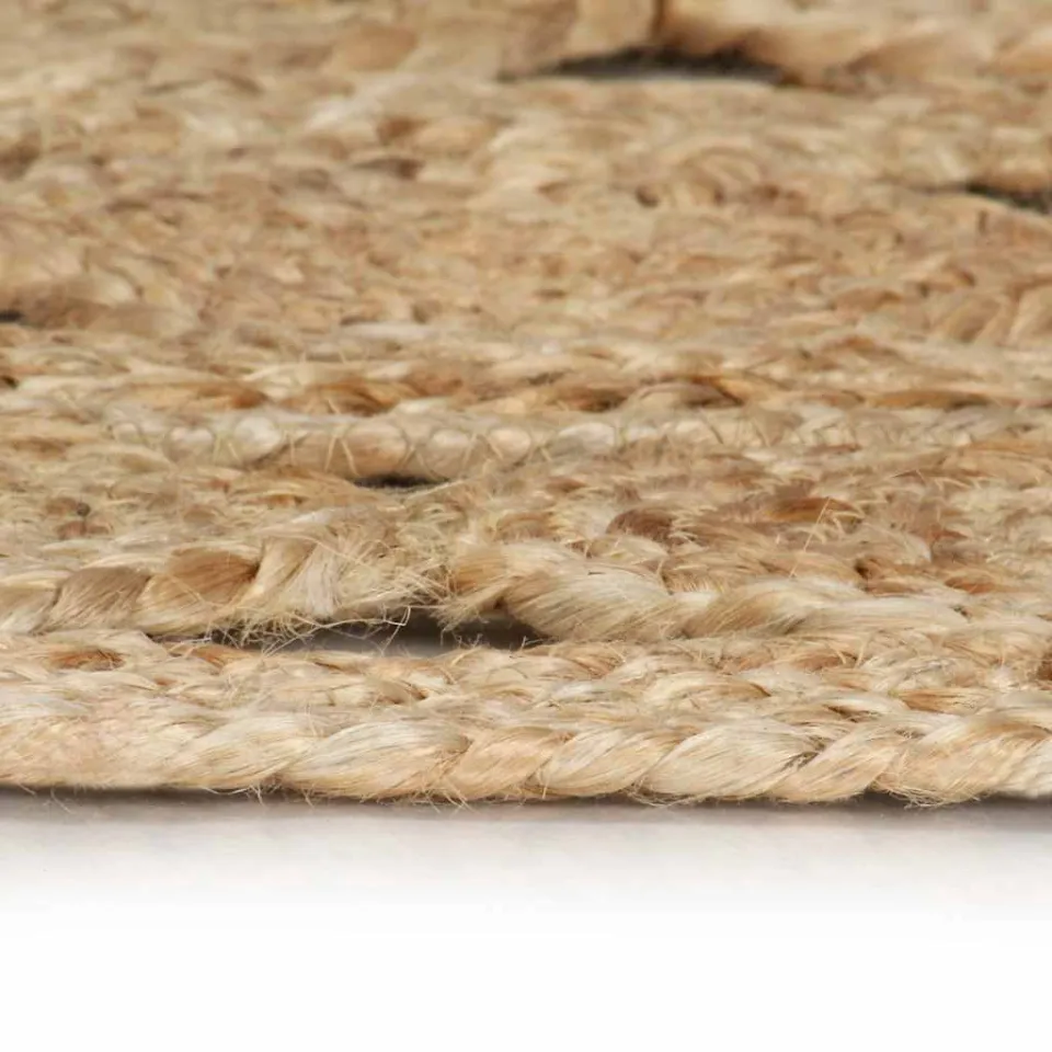 vidaXL Vloerkleed handgemaakt 120 cm gevlochten jute bruin, foto 3