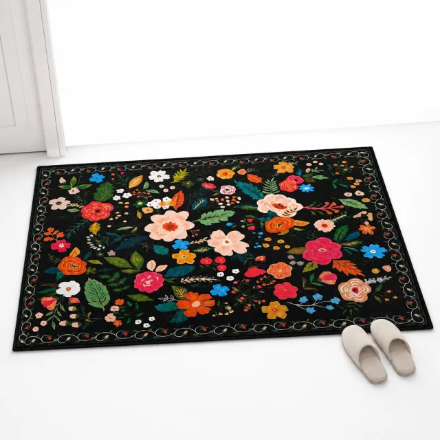 Bobypet Deurmat Binnen - Ultradunne Wasbare Vuilvangmat 120 x 80 cm - Antislip Laagprofiel Mat voor Entree - Multicolor
