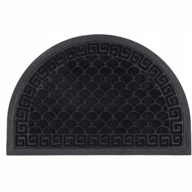 Galicja HARRY Halve Maan Deurmat 60x40 cm Zwart Antislip PVC