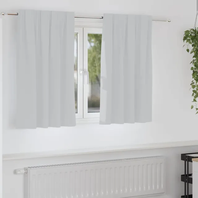vidaXL Zwart-out Gordijnen met Ringen 2 st Bleekgrijs 140 x 140 cm