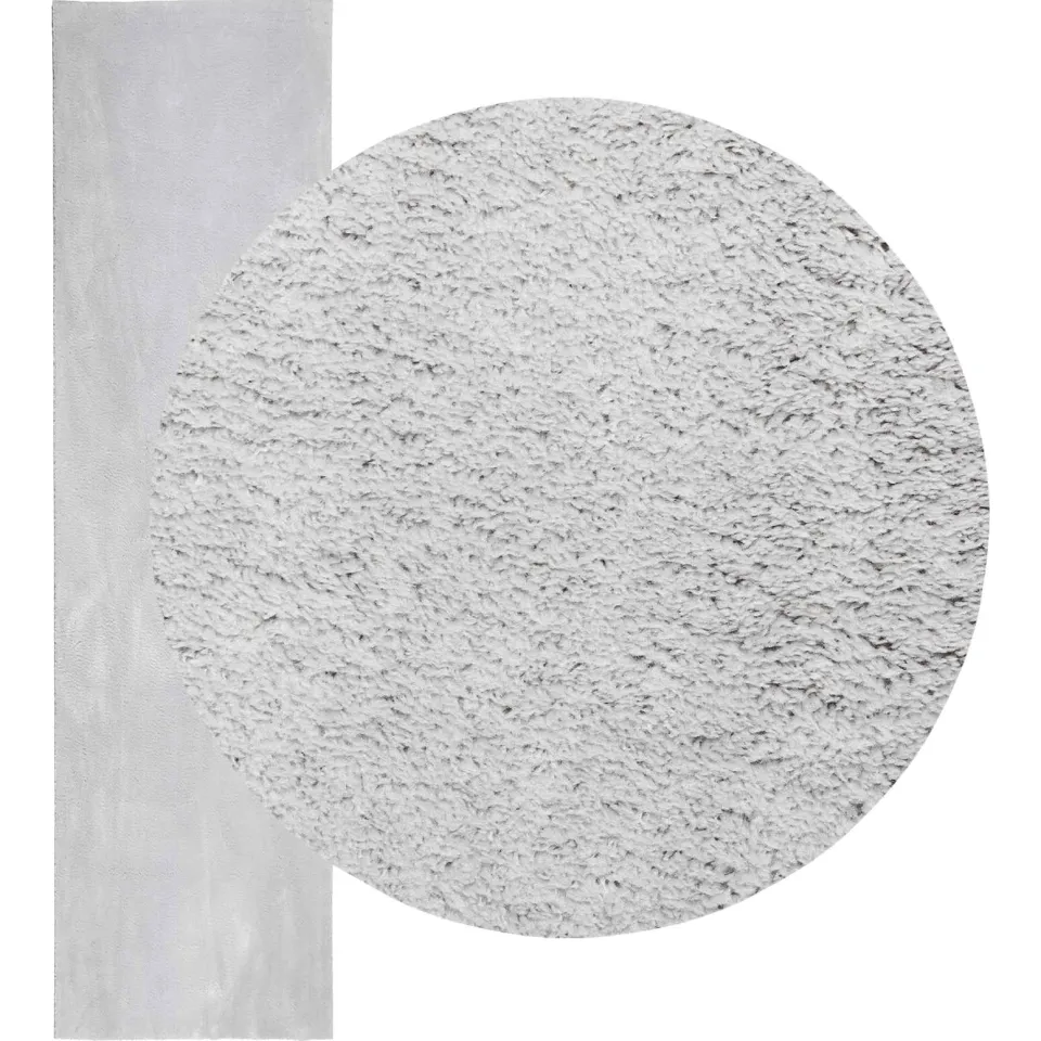vidaXL Vloerkleed HUARTE Grijs 80 x 400 cm 100% Polyester Plat