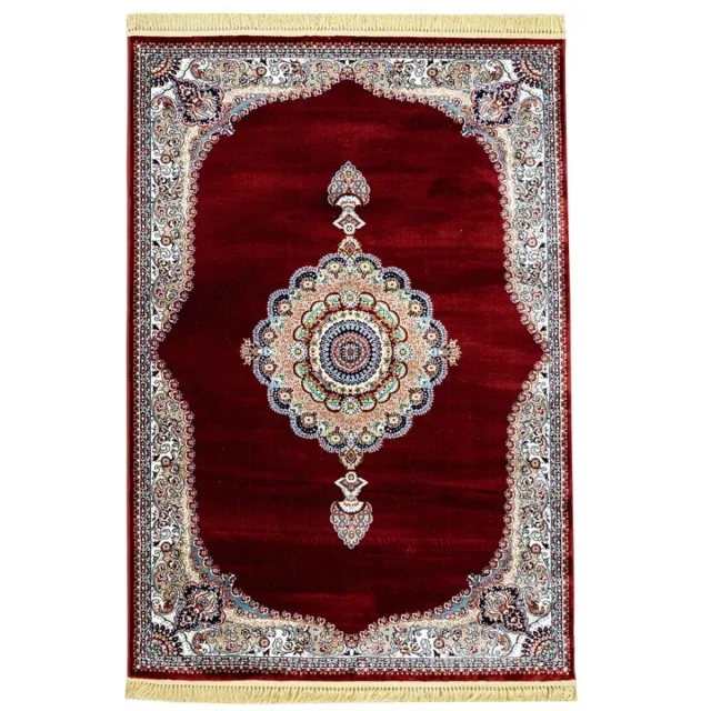 flycarpets Isfahan Klassiek Oosters Medaillon Vloerkleed - Rood - 160x230 cm