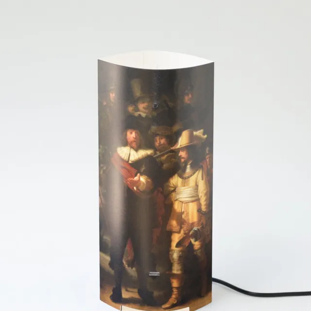 Packlamp Tafellamp groot - De Nachtwacht - Rembrandt - 36 cm hoog - ø15cm - Inclusief Led lamp Zwart