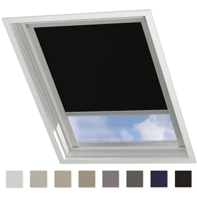 DTCH Dakraam Rolgordijn Trend - Verduisterend - Black - voor Velux: PK10 Zwart