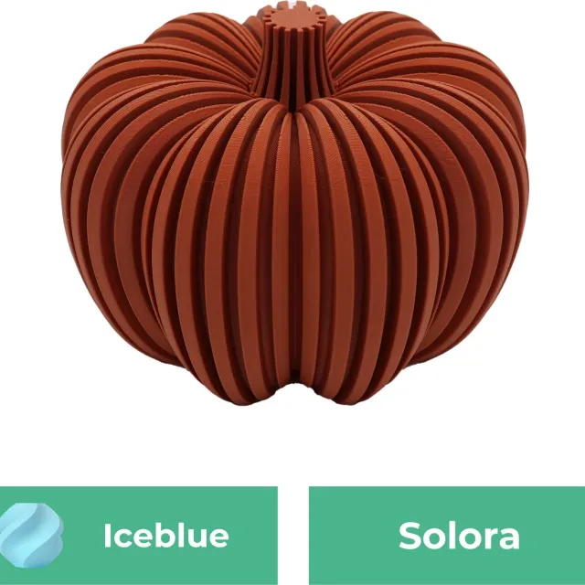 Lovora Solora pompoen beeld – Decoratief beeld - IJsblauw - 3d geprinte beeld – Herfst woondecoratie - 10CM