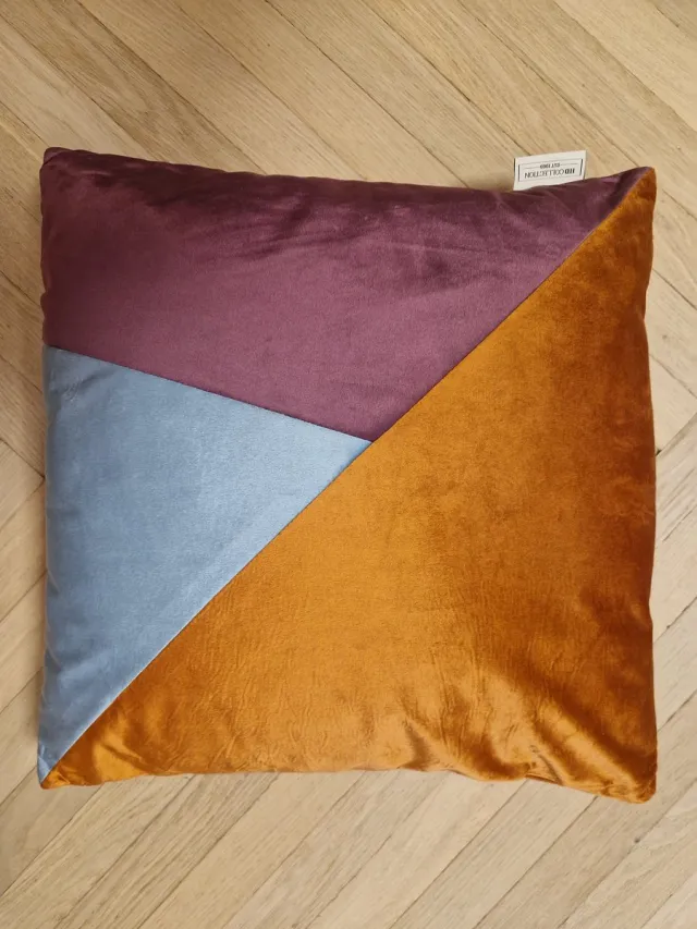 Kerstens B.V Kerstens - HD Collection - Sierkussen - Patchwork - 45x45cm Oranje, Paars, Blauw