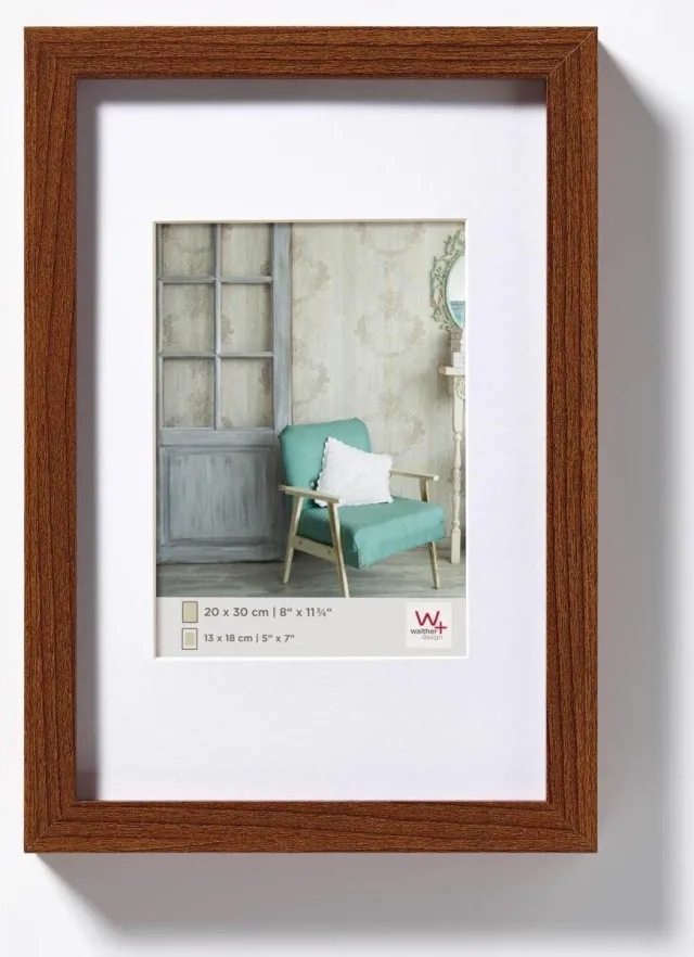 Walther Stockholm - MDF Houten lijst- Fotoformaat 30x40 cm - Walnoot