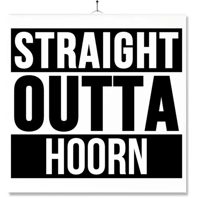 MC Living Tegel Met Opdruk | Geschenk | Wc | Toilet | Straight Outta Hoorn Multi-Color