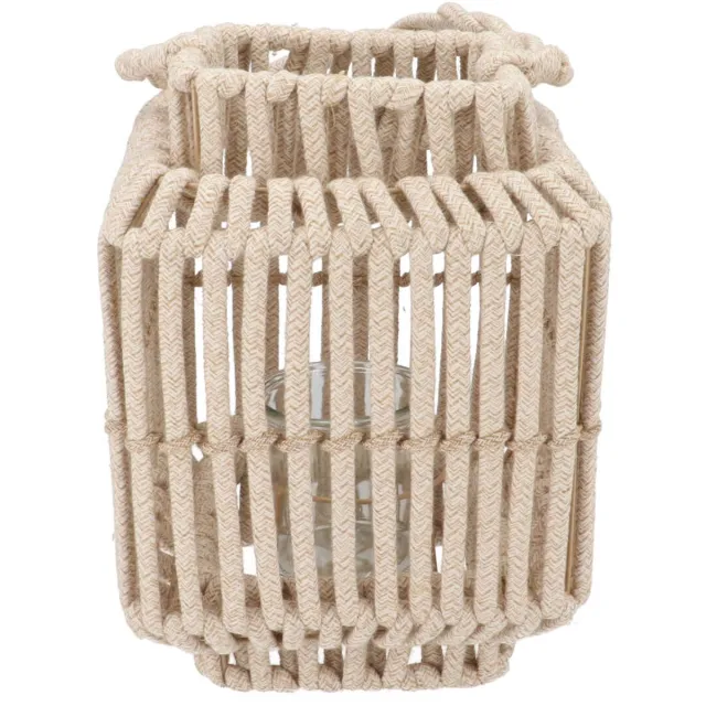 DK design Daan Kromhout - Lantaarn - Windlicht - Touw - Creme - Binnen&Buiten - 15x22x29cm