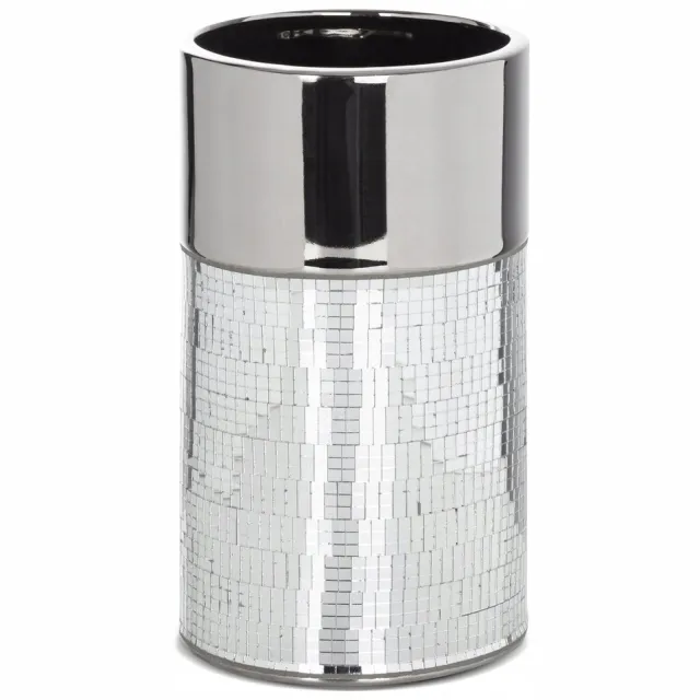 Eurofirany Decoratieve Vaas Mirona Fi 14 x 25 cm Zilverkleurig